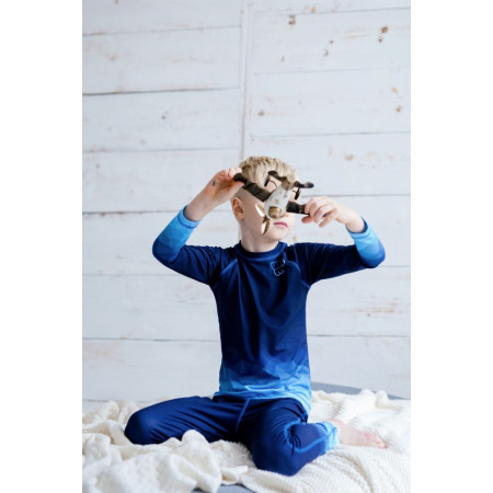 Dětské funkční triko WAMU Mozaika dark blue