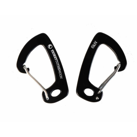 Sada 2 ultralehkých hliníkových karabinek Ticket To The Moon 600 kg