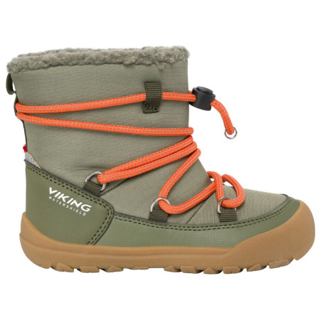 Dětské zimní boty Viking Outdoor Footwear Birch Barefoot Warm WP Pull-on Olive