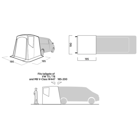 Zadní stan za auto Easy Camp Krossbu II.