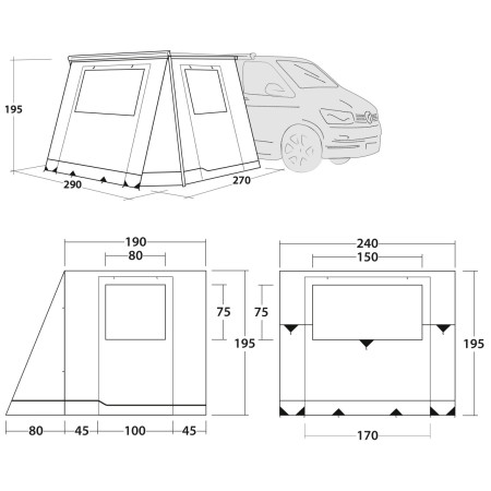 Přístřešek Outwell Backroads Awning Room