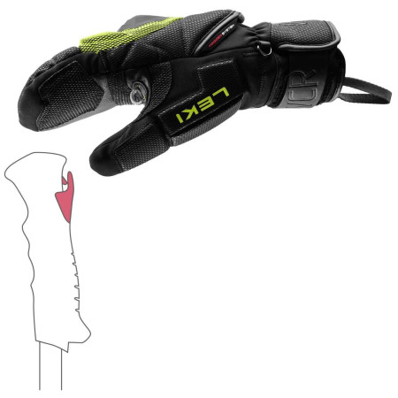 Lyžařské rukavice Leki WCR Coach 3D Mitt