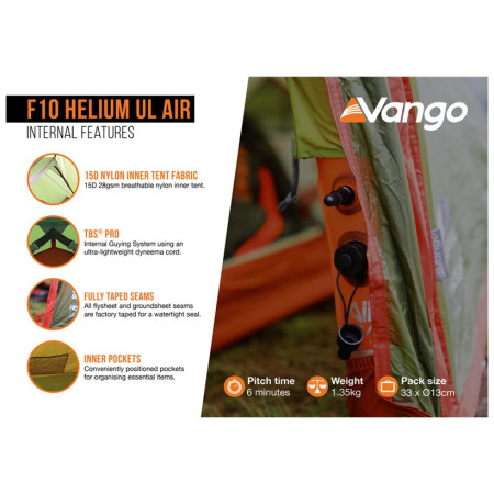 Ultralehký stan Vango F10 Helium UL 1 Air