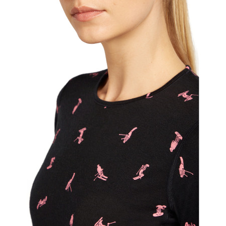 Dámské funkční triko Icebreaker Women Merino 200 Oasis LS Crewe Snow Day