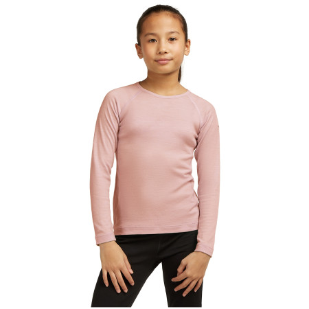 Dětské funkční triko Icebreaker K 200 Oasis LS Crewe Pink Quartz