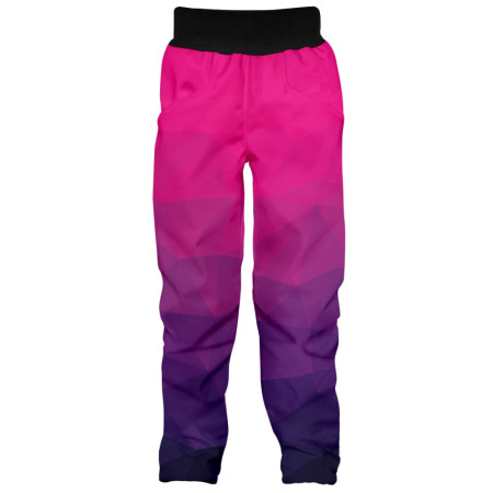 Dětské softshellové kalhoty WAMU Mozaika purple