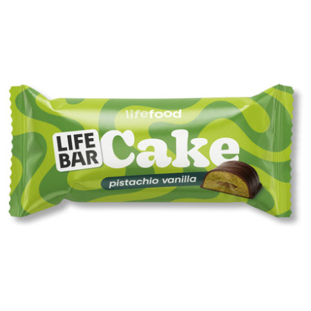 Tyčinka Lifefood Cake pistácie a vanilka BIO (35 g)
