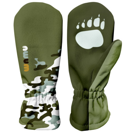 Dětské softshellové rukavice WAMU Khaki