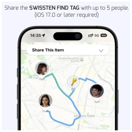 Lokátor Swissten FindTag GPS Locator (with Apple Find My function)