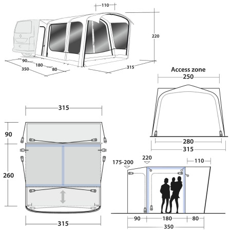Předstan Outwell Maryville 260SA Flex