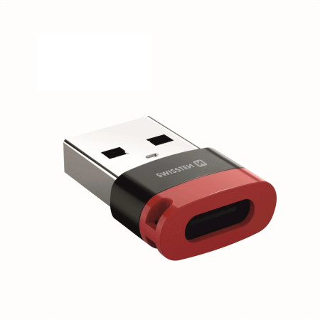 Adaptér Swissten Dataguard With Data Blocking USB-A (Male) / USB-C (Female)