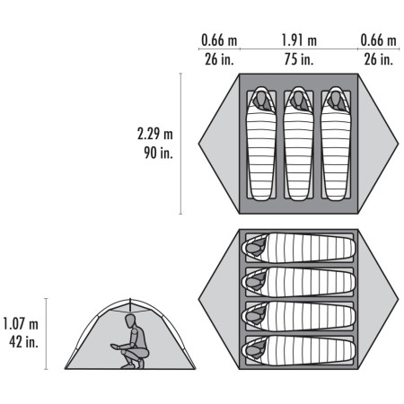Turistický stan MSR Hubba Hubba LT 3P