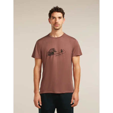 Pánské funkční triko Icebreaker Merino Blend Core SS Tee Canoe Companions