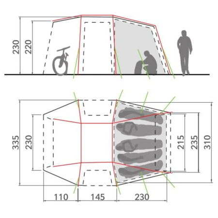Předstan Vaude Drive Van XT 5P