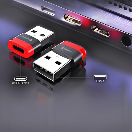 Adaptér Swissten Dataguard With Data Blocking USB-A (Male) / USB-C (Female)