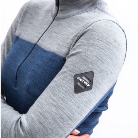 Dámské funkční triko Sensor Merino Bold dl. rukáv zip