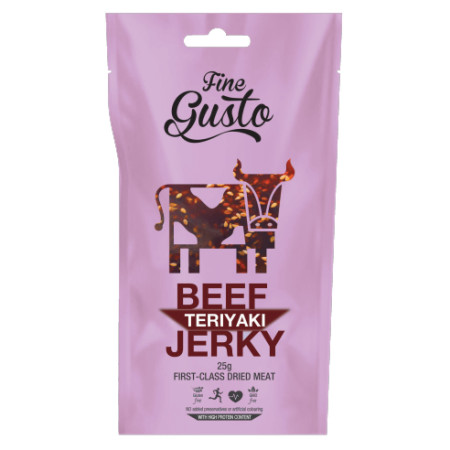 Sušené maso Fine Gusto Hovězí Jerky Teriyaki 25g