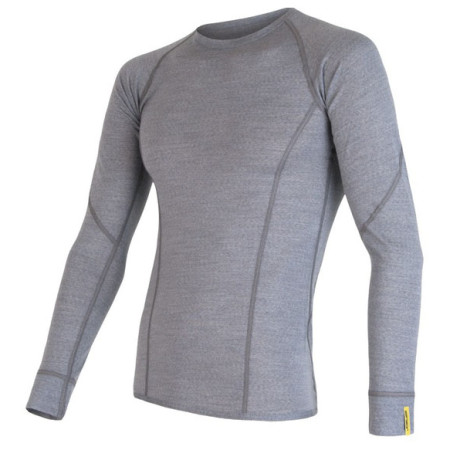 Pánské triko Sensor Merino Wool Active d.r.-čelní pohled-šedé