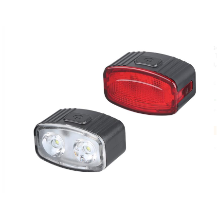 Přední / zadní světlo Solight Set nabíjecích cyklo svítilen 160 lm