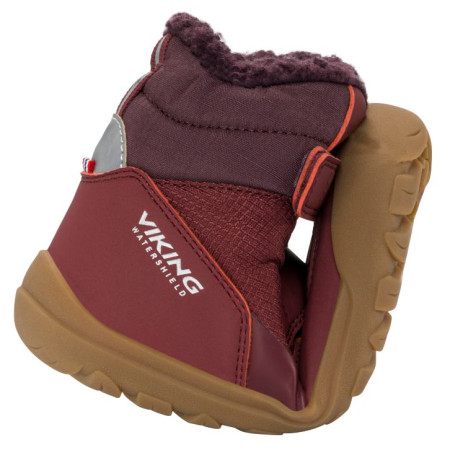 Dětské zimní boty Viking Outdoor Footwear Birch Barefoot Warm WP Pull-on Wine