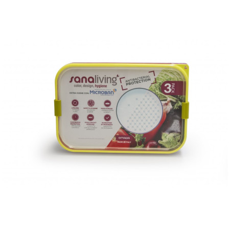 Box na potraviny Omada Sanaliving Box Set 3x 24x16,5x5cm/1L