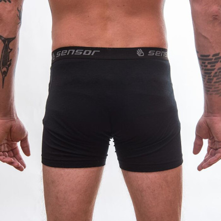 Boxerky Sensor Merino Wool Active černé