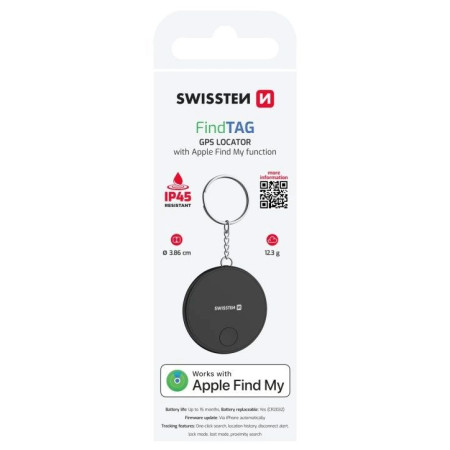 Lokátor Swissten FindTag GPS Locator (with Apple Find My function)