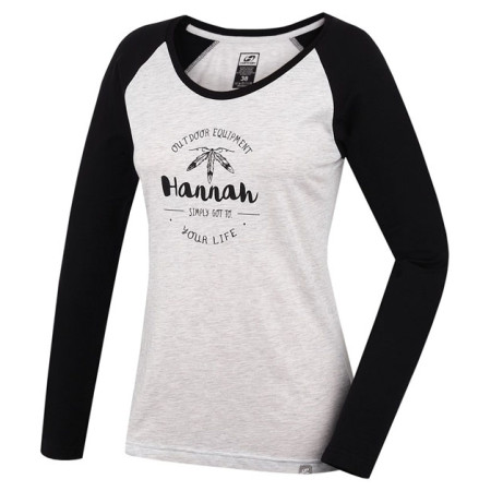 Dámské triko Hannah Emily dlouhý rukáv gray mel/anthracite