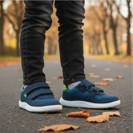 Dětské celoroční barefoot boty Bugga Safi Blue