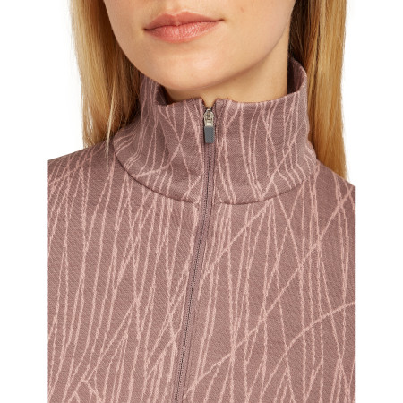 Dámské funkční triko Icebreaker Women Merino 260 Tech Vertex LS Half Zip Delta Lines AOP