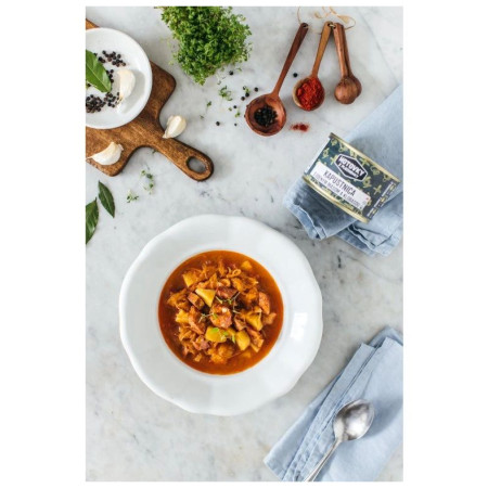 Polévka Hotovky z plechovky Zelňačka s uzeným masem a klobásou 800ml