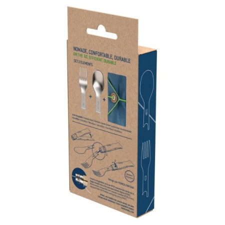 Příbor Opinel Picnic Plus s vidličkou/lžící/ubrouskem