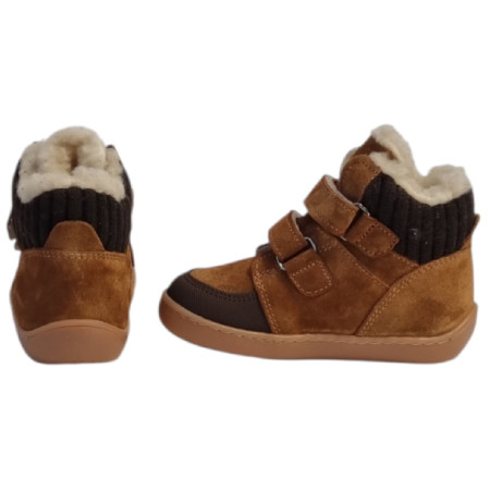 Dětské barefoot boty beBare 3555TY Tan