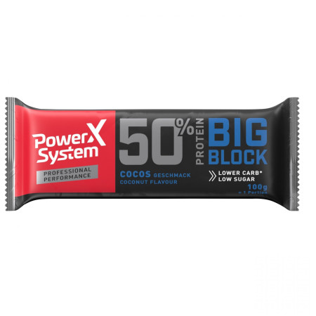 Energetická tyčinka Indiana Jerky Power System Big Block 50% Bar Cocos 100g