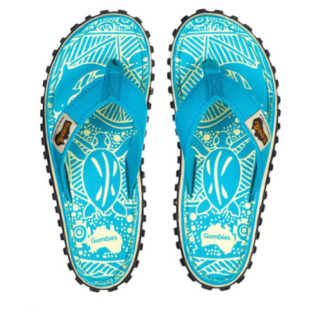 Dámské žabky Gumbies Islander Turquoise Pattern