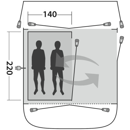 Ložnice Outwell Inner Newburg 240