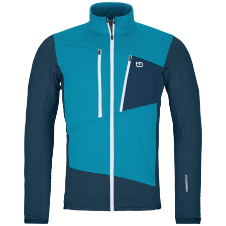 4camping.cz - Pánská mikina Ortovox Fleece Grid Jacket M - XL / světle modrá