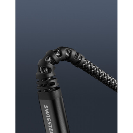 Nabíjecí a datový kabel Swissten Kevlar 4in1 3A 1,5 m