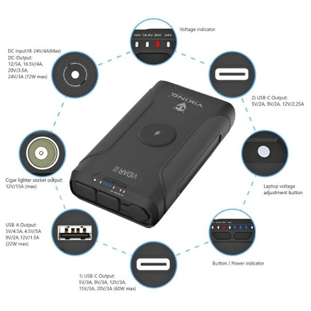 Outdoor powerbanka Viking Technology Vidar II