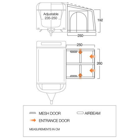 Předstan Vango Balletto Air 260 Elements ProShield
