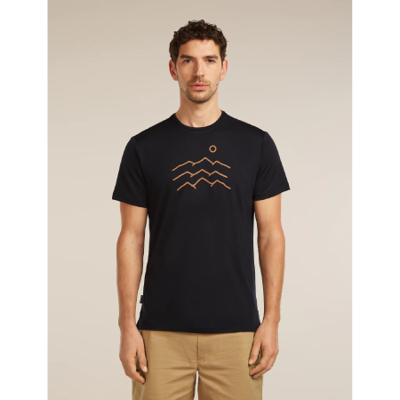 Pánské funkční triko Icebreaker Merino Blend 125 Cool-Lite™ Sphere SS Tee Across the Peaks