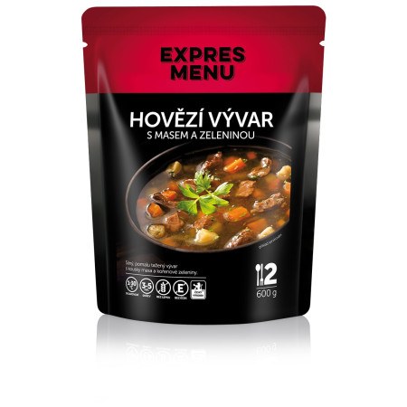 Polévka Expres menu Hovězí vývar s masem