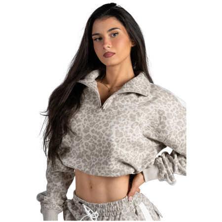 Dámská mikina Nebbia Half-Zip Leopard Sweatshirt Primal