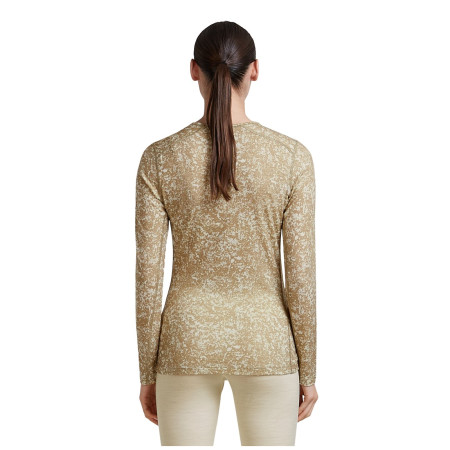 Dámské funkční triko Icebreaker Women M 200 Oasis LS Crewe Moss BloomAOP