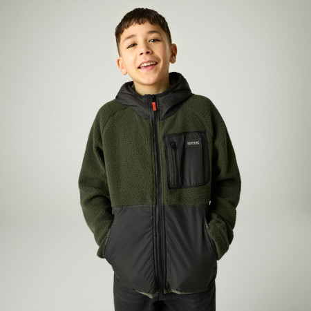 Dětská mikina Regatta Munro Hybrid Jacket DarkKhak/Blk