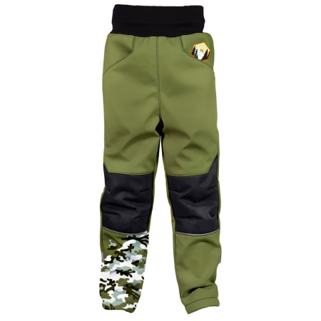 Dětské softshellové kalhoty WAMU Khaki