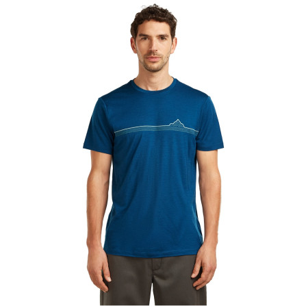 Pánské triko Icebreaker Men Merino 150 Tech Lite SS Tee Range Stripes