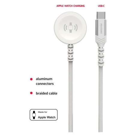 Nabíjecí a datový kabel Swissten Wireless charging cable for Apple Watch 1,2 m