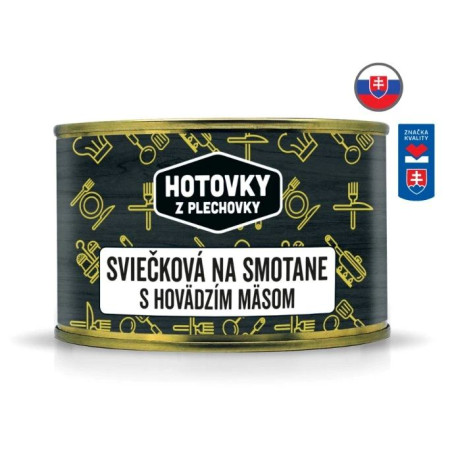 Hotové jídlo Hotovky z plechovky Svíčková na smetaně s hovězím masem 400g