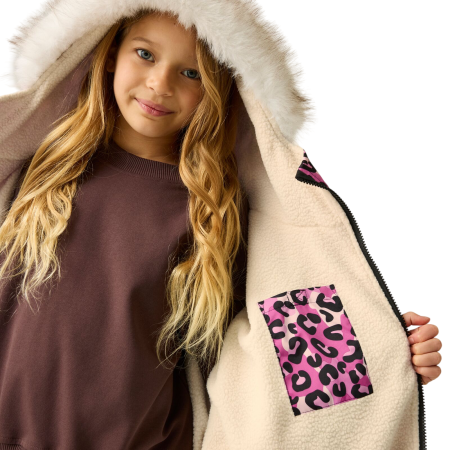 Dětský nepromokavý kabát Regatta Junior Waterproof Changing Robe Pro Pink